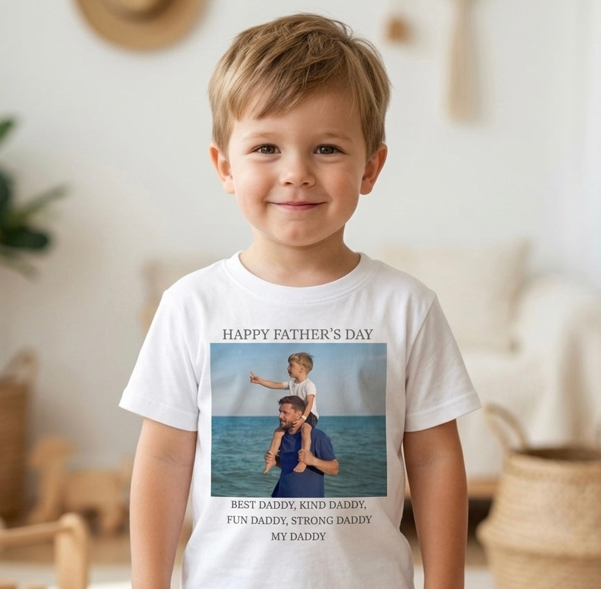 Personalised unisex Daddy Photo T-shirt, Father’s Day gift, Daddy gifts, gifts for him