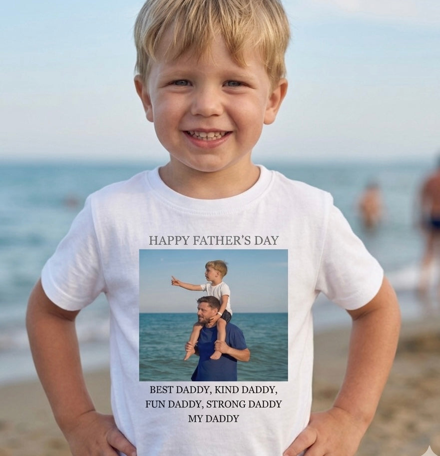 Personalised unisex Daddy Photo T-shirt, Father’s Day gift, Daddy gifts, gifts for him