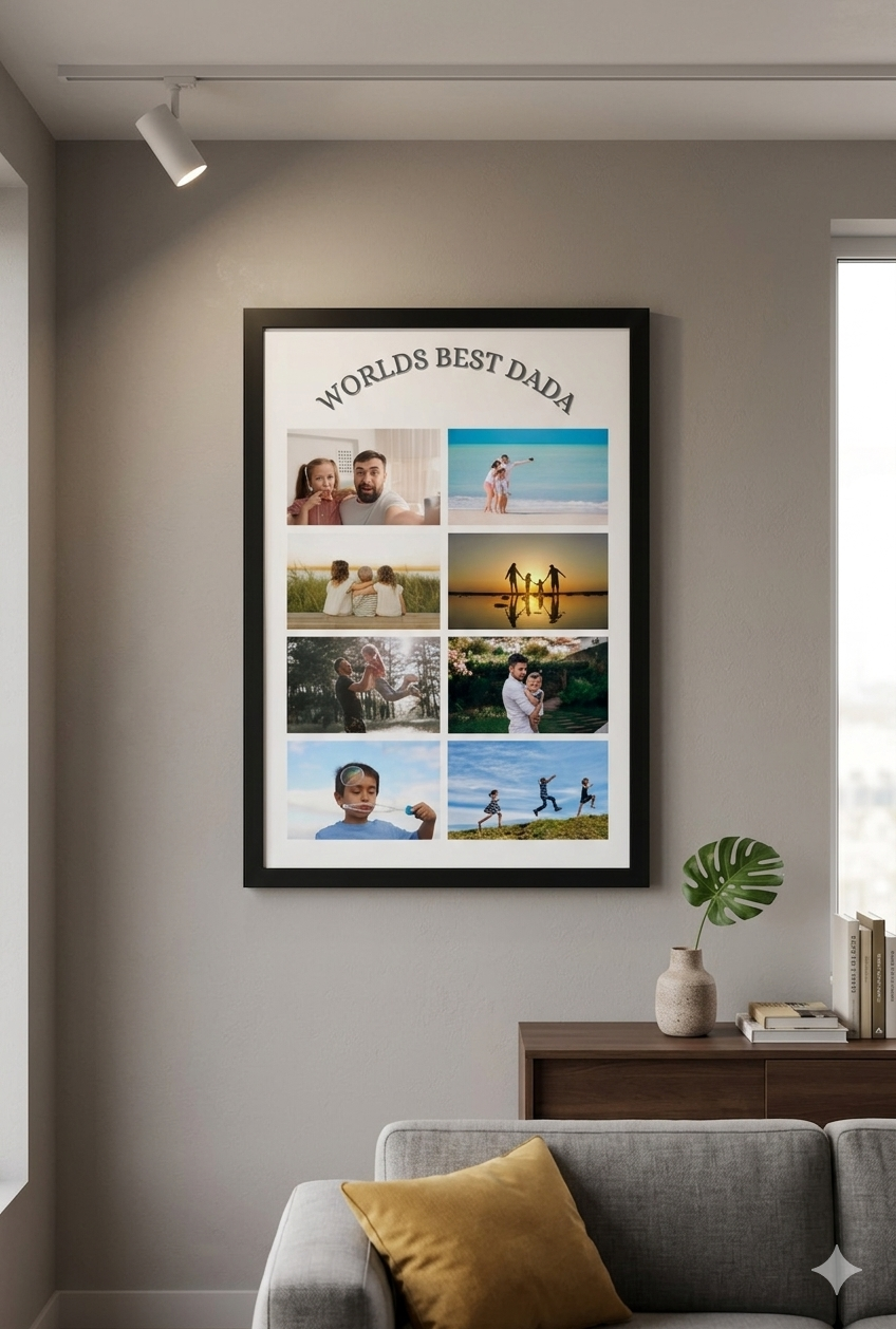 Personalised Daddy, Dada Print, Custom Keepsake, Fathers Day Gift, Birthday Gift Aluminium Wall art