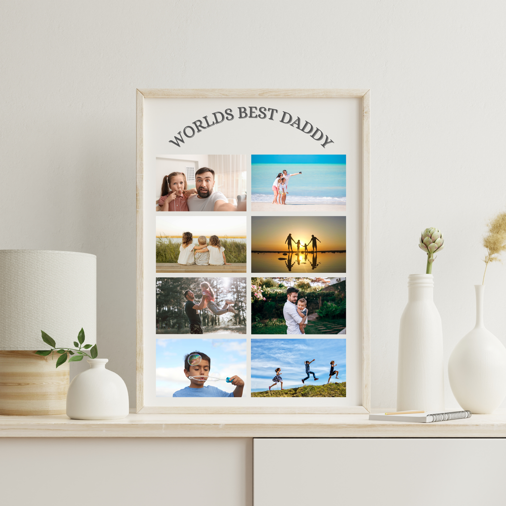 Personalised Daddy, Dada Print, Custom Keepsake, Fathers Day Gift, Birthday Gift Aluminium Wall art