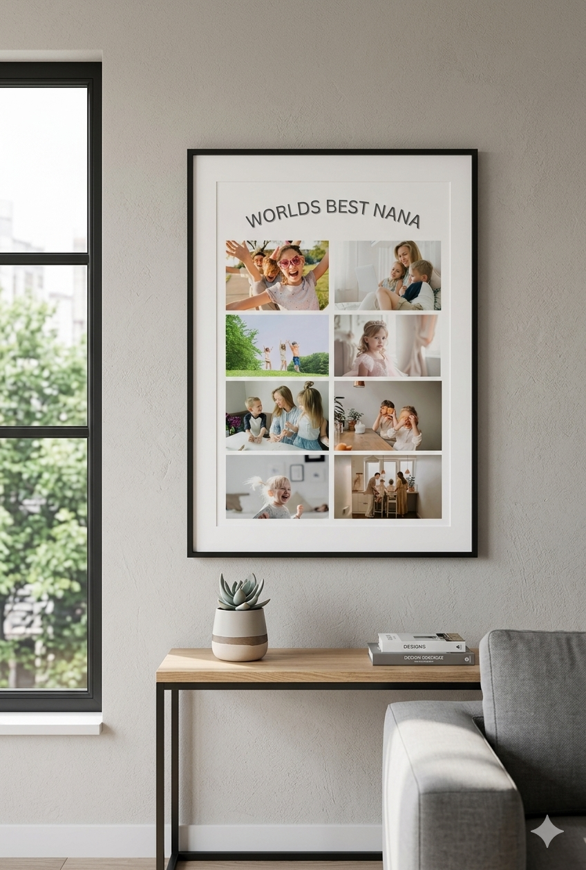 Personalised Nanny, Grandma, Nana Custom Keepsake, Birthday Gift,  Mother's Day Gift, Aluminium Wallart