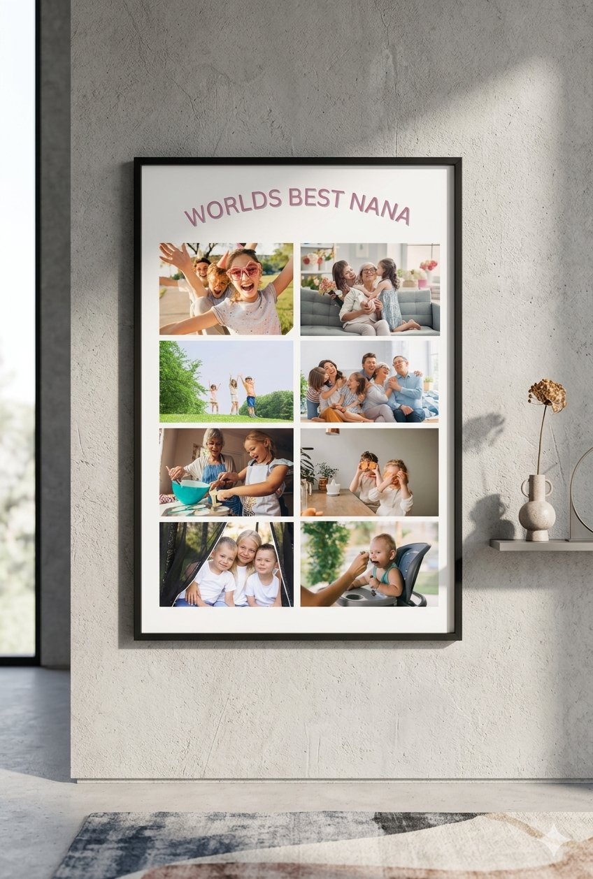 Personalised Nanny, Grandma, Nana Custom Keepsake, Birthday Gift,  Mother's Day Gift, Aluminium Wallart