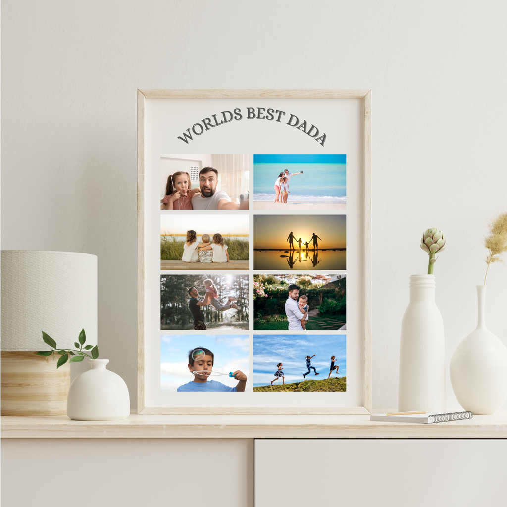 Personalised Daddy, Dada Print, Custom Keepsake, Fathers Day Gift, Birthday Gift Aluminium Wall art