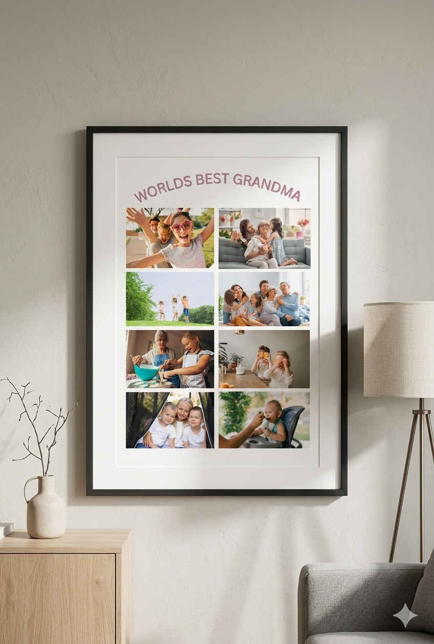 Personalised Nanny, Grandma, Nana Custom Keepsake, Birthday Gift,  Mother's Day Gift, Aluminium Wallart