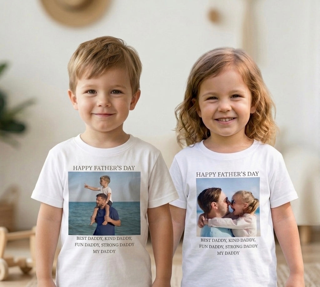 Personalised unisex Daddy Photo T-shirt, Father’s Day gift, Daddy gifts, gifts for him