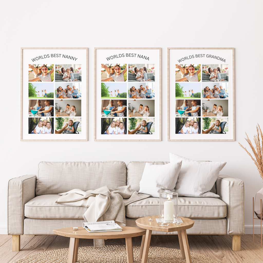 Personalised Nanny, Grandma, Nana Custom Keepsake, Birthday Gift,  Mother's Day Gift, Aluminium Wallart