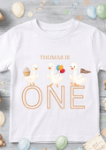 Personalised boys duck birthday T-shirt, First, Second, Third birthday Party Outfit