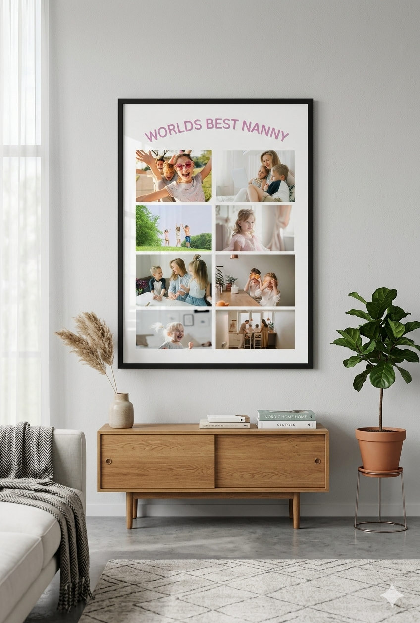 Personalised Nanny, Grandma, Nana Custom Keepsake, Birthday Gift,  Mother's Day Gift, Aluminium Wallart