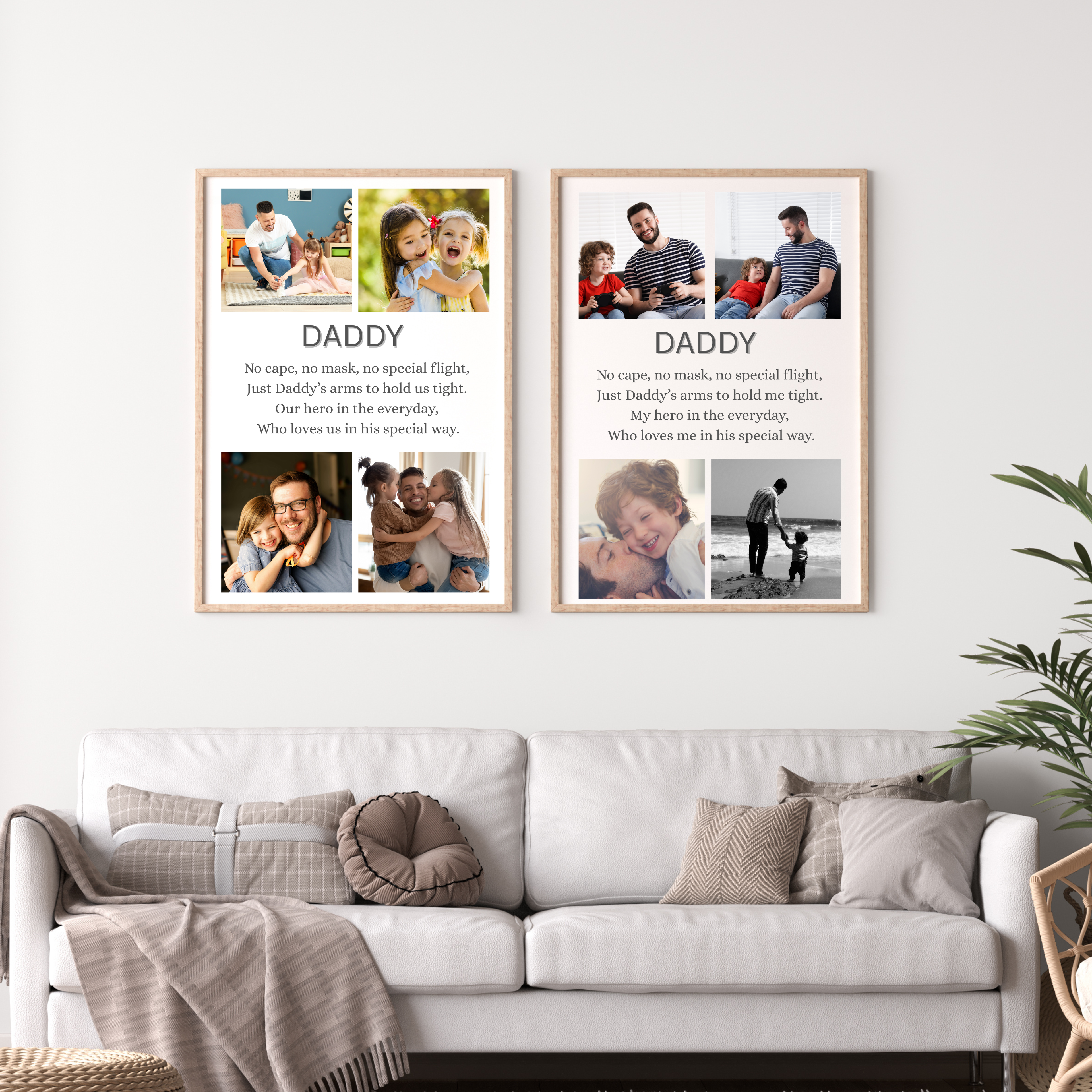 Personalised Daddy Aluminum Print, Custom Keepsake, Fathers Day Gift, Birthday Gift Aluminium Wall art