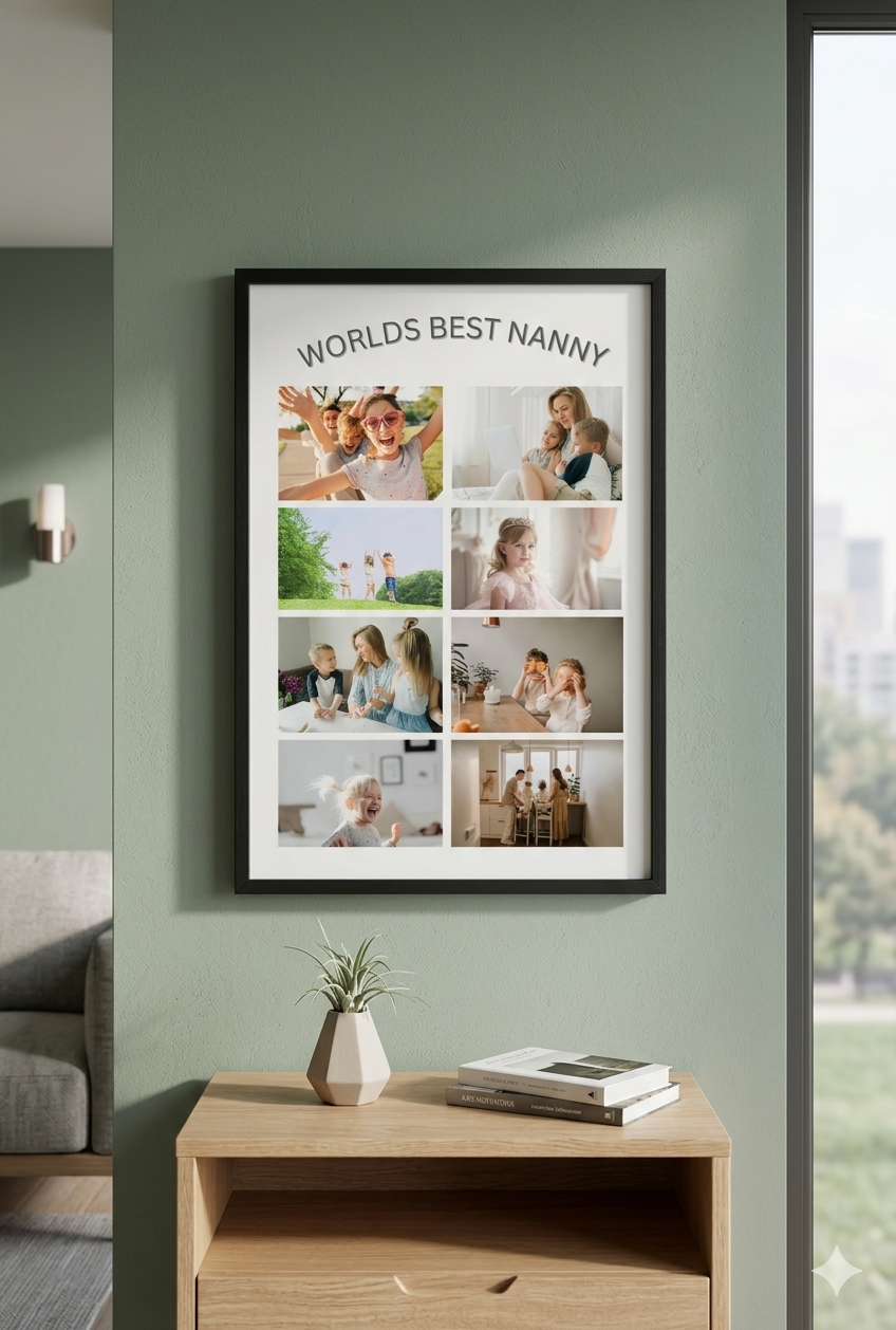 Personalised Nanny, Grandma, Nana Custom Keepsake, Birthday Gift,  Mother's Day Gift, Aluminium Wallart