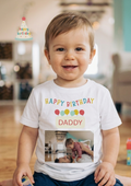 Personalised Photo T-shirt, Happy Birthday Daddy Gift, Custom Keepsake