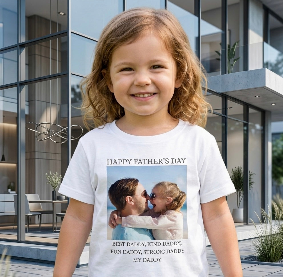 Personalised unisex Daddy Photo T-shirt, Father’s Day gift, Daddy gifts, gifts for him