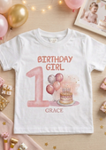 Personalised 1st, 2nd, 3rd, 4th Birthday T-shirt, Balloons Cake Birthday Outfit